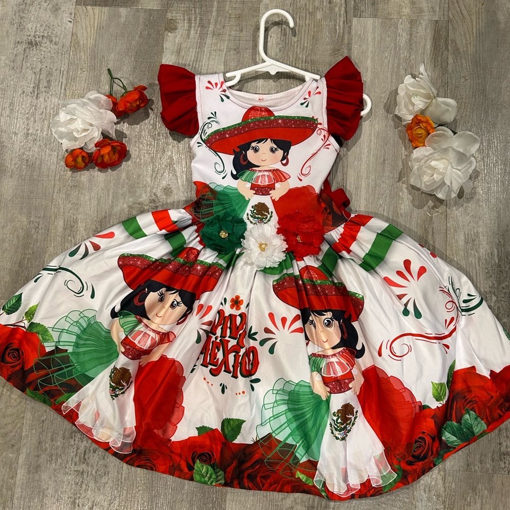 Kids Mexican Fiesta Costume Dress